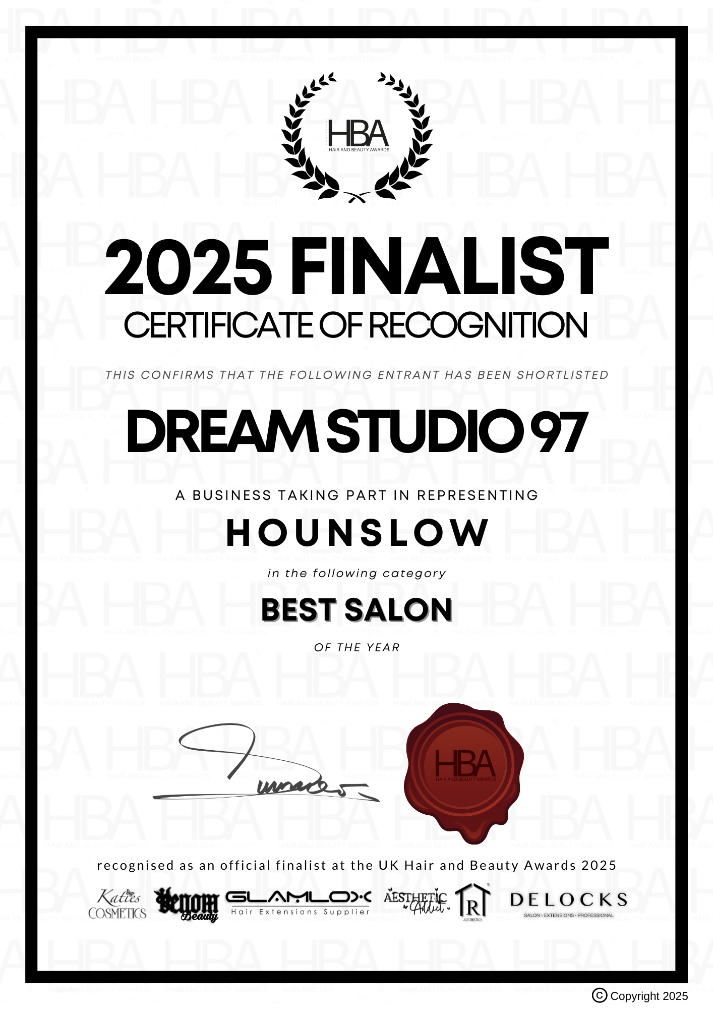Dream Studio 97 award