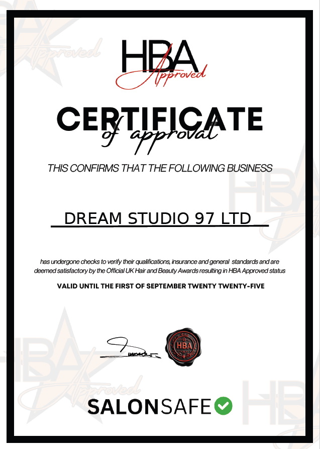 Hair and Beauty Awards recognition for Dream Studio 97